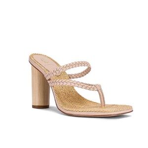 House of Harlow 1960 Braided Thong Block Heel Sandal - Blush
